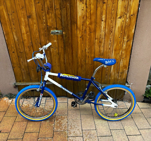 Bmx fahrrad blau weiß gang - fahrrad,